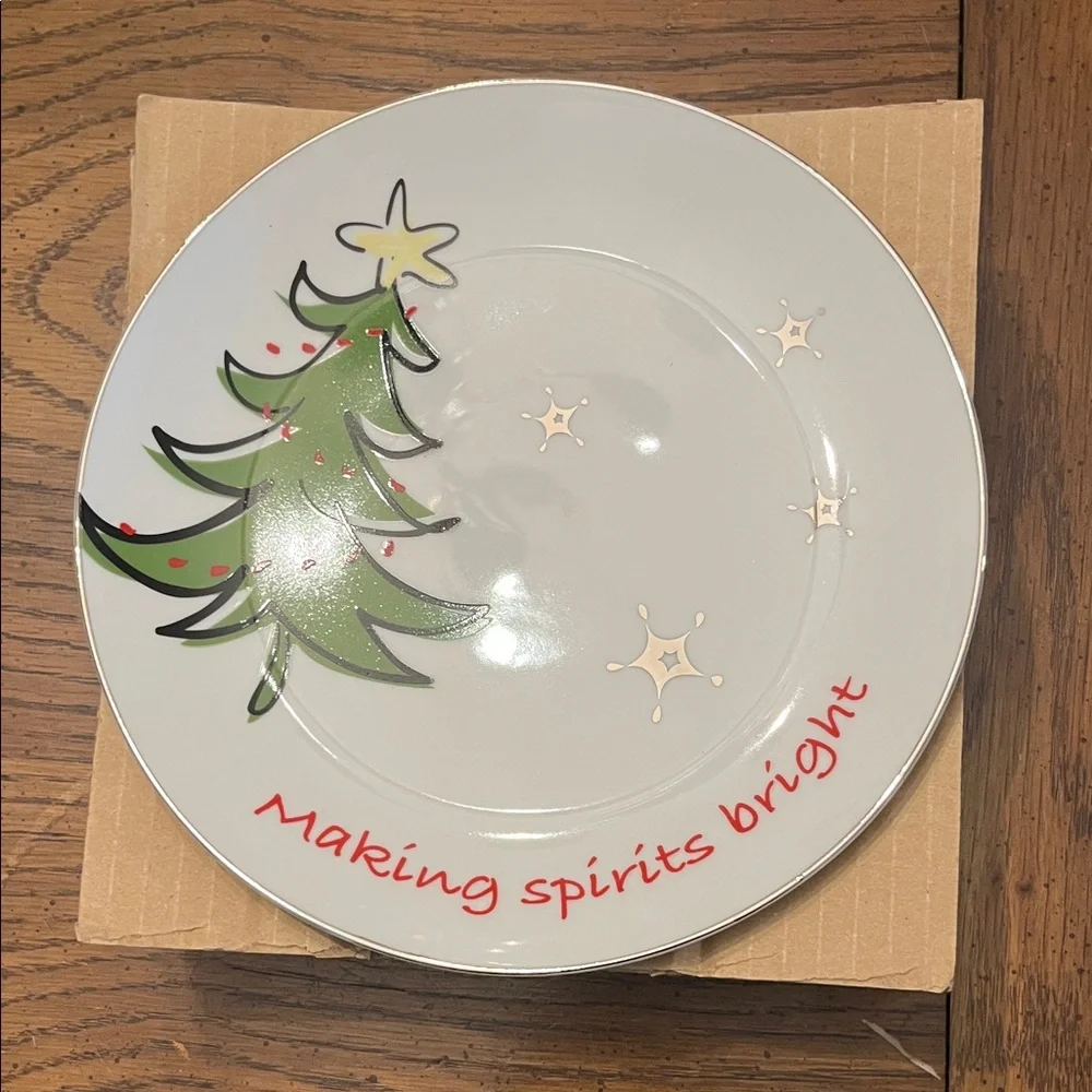 North Pole Trading‎ Co Modern Jingles Round Salad Plates - Set of 4